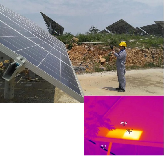 FLIR红外热像仪大面积扫描光伏板，能及时检测到异常热点.jpg